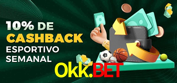 10% de bônus de cashback na Okk.Bet