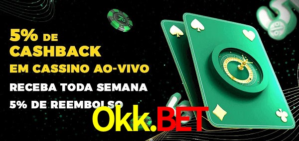 Promoções do cassino ao Vivo Okk.Bet